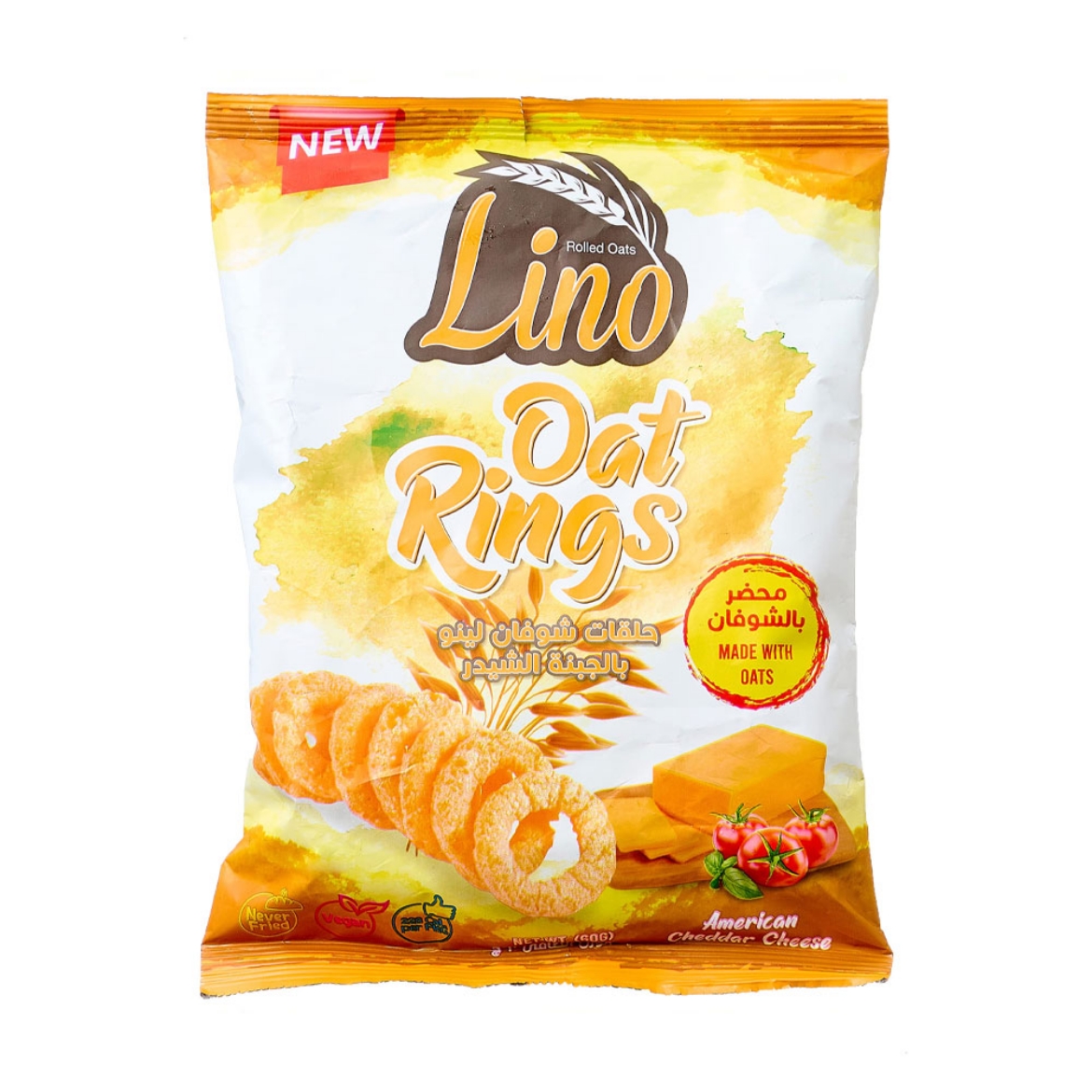 Picture of Lino cheddar cheese rings/oats/20 pcs 60g