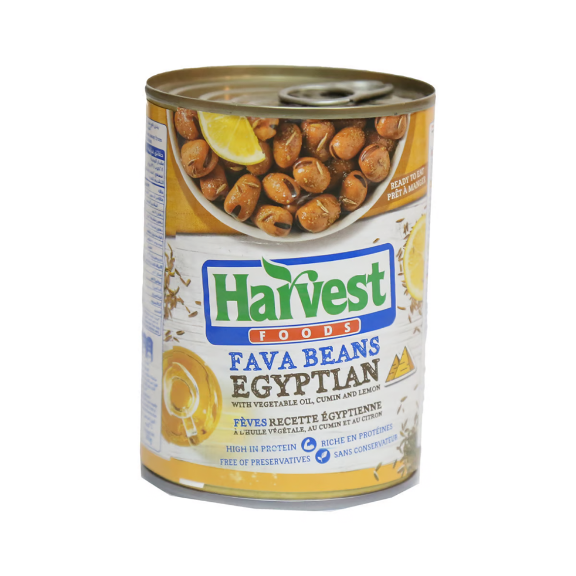 Picture of Harvest Fava Beans with Egyptian Mixture with Oil, Cumin and Lemon 400g