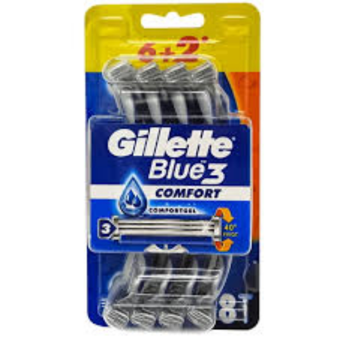 Picture of Gillette Blue 3 razor 6+2 pcs blue