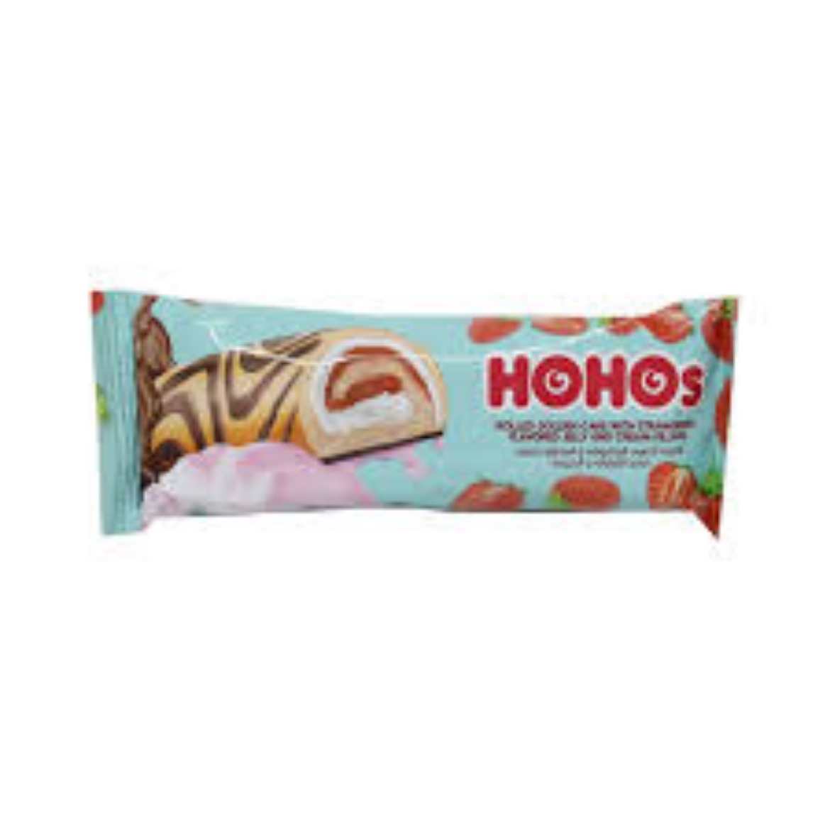 Picture of HoHos Cake Wrapped with Strawberries and Cream 1pc