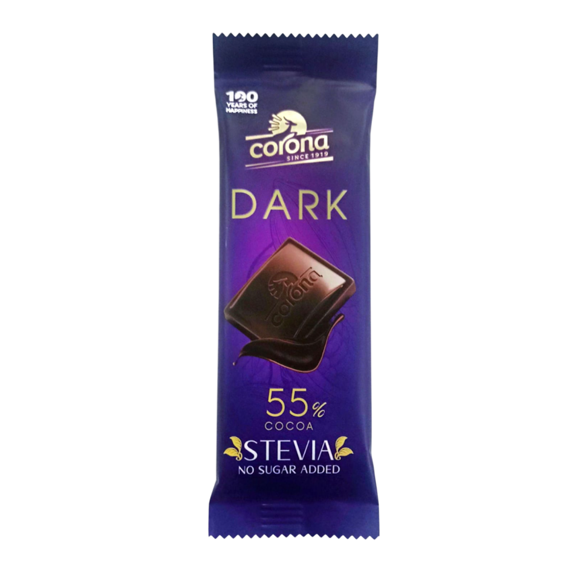 Picture of Corona Chocolate Stevia Dark 55% Cocoa King Size