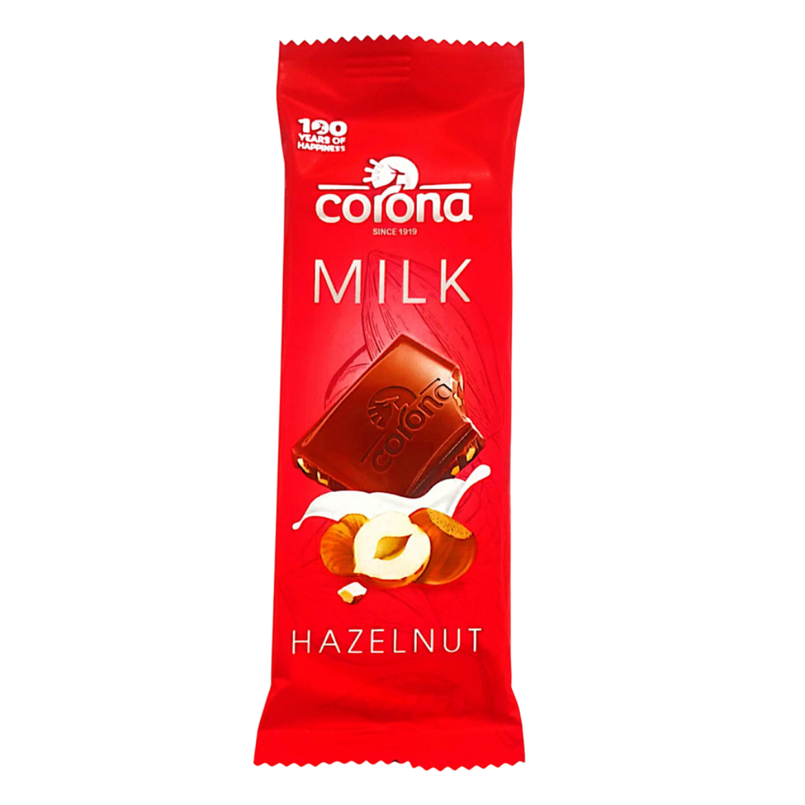 Picture of Corona Milk Chocolate with Hazelnut 30% Cocoa King Size