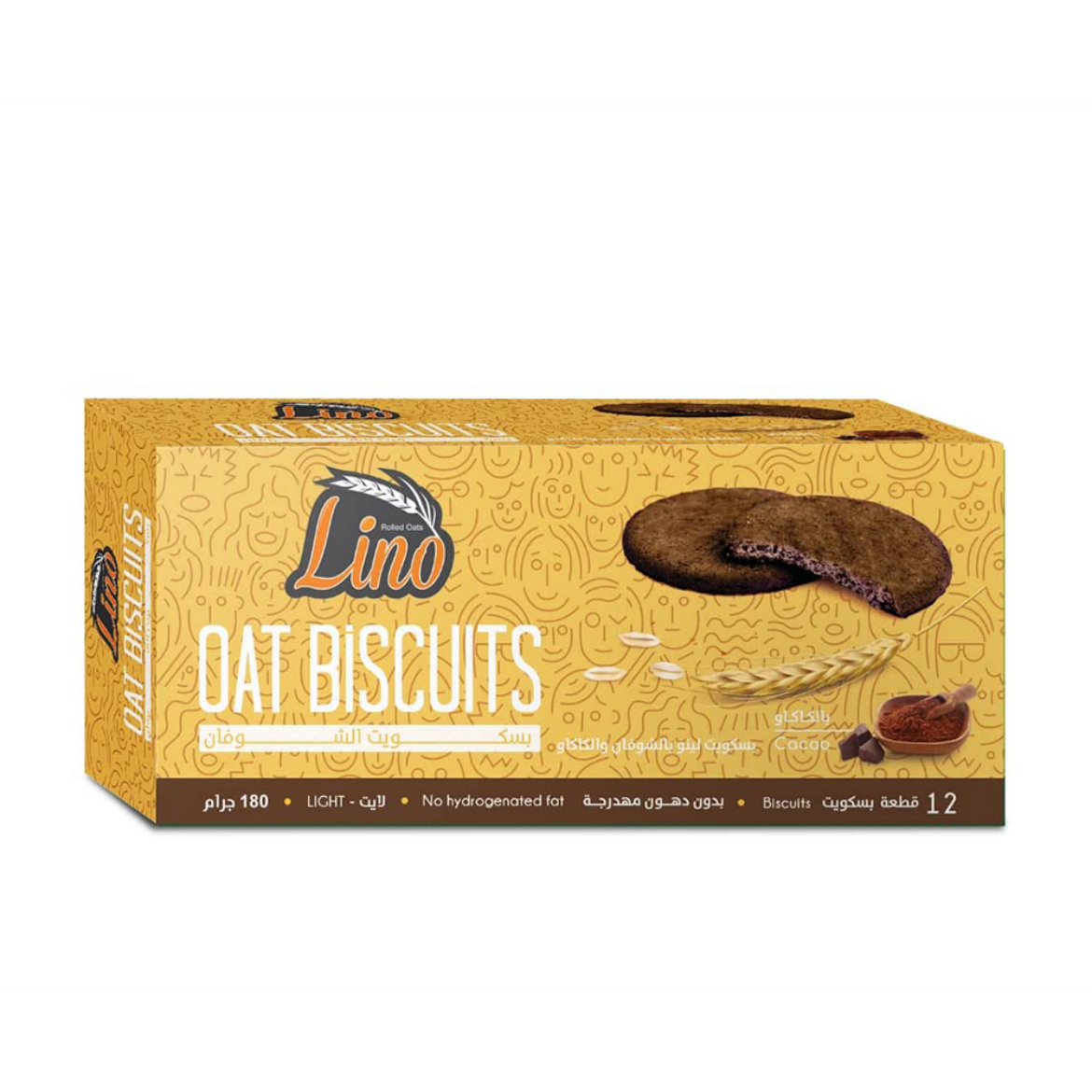 Picture of (12 pieces) Lino Cocoa Oat Biscuits 30g