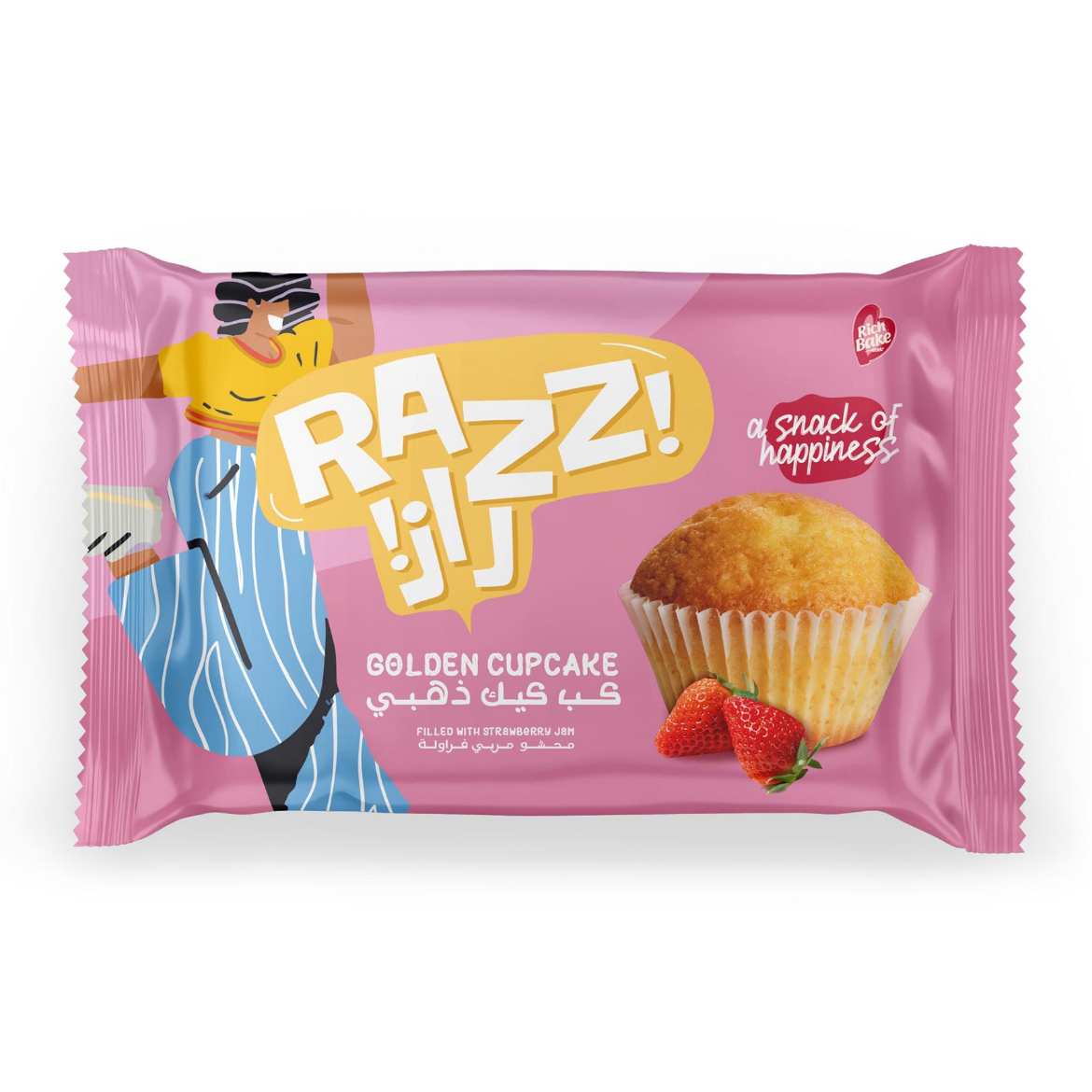 Picture of 1pc Golden Strawberry Jam Cupcakes