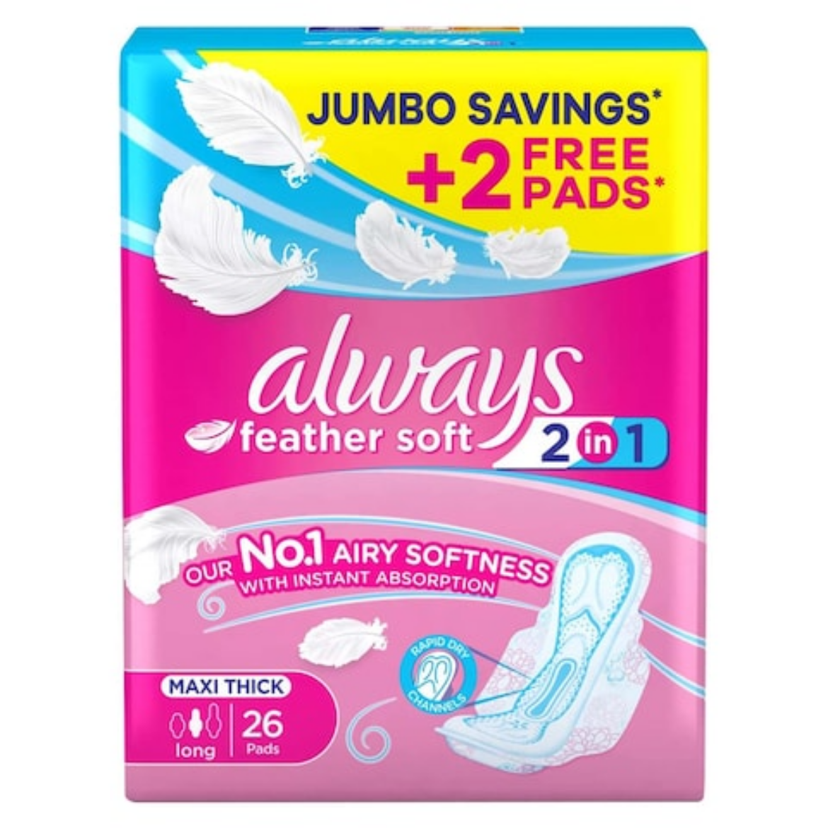 Picture of Always Soft Feather Trio Long 28 Pads + 6 Free
