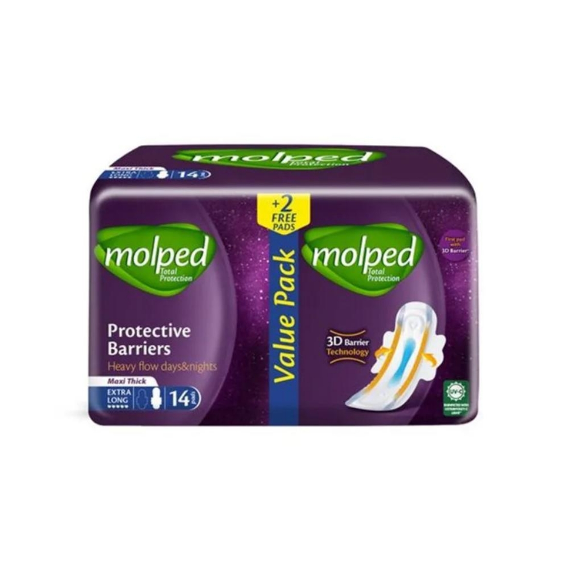 Picture of Molped Extra Long Sanitary Pads with Musk 14 Pads