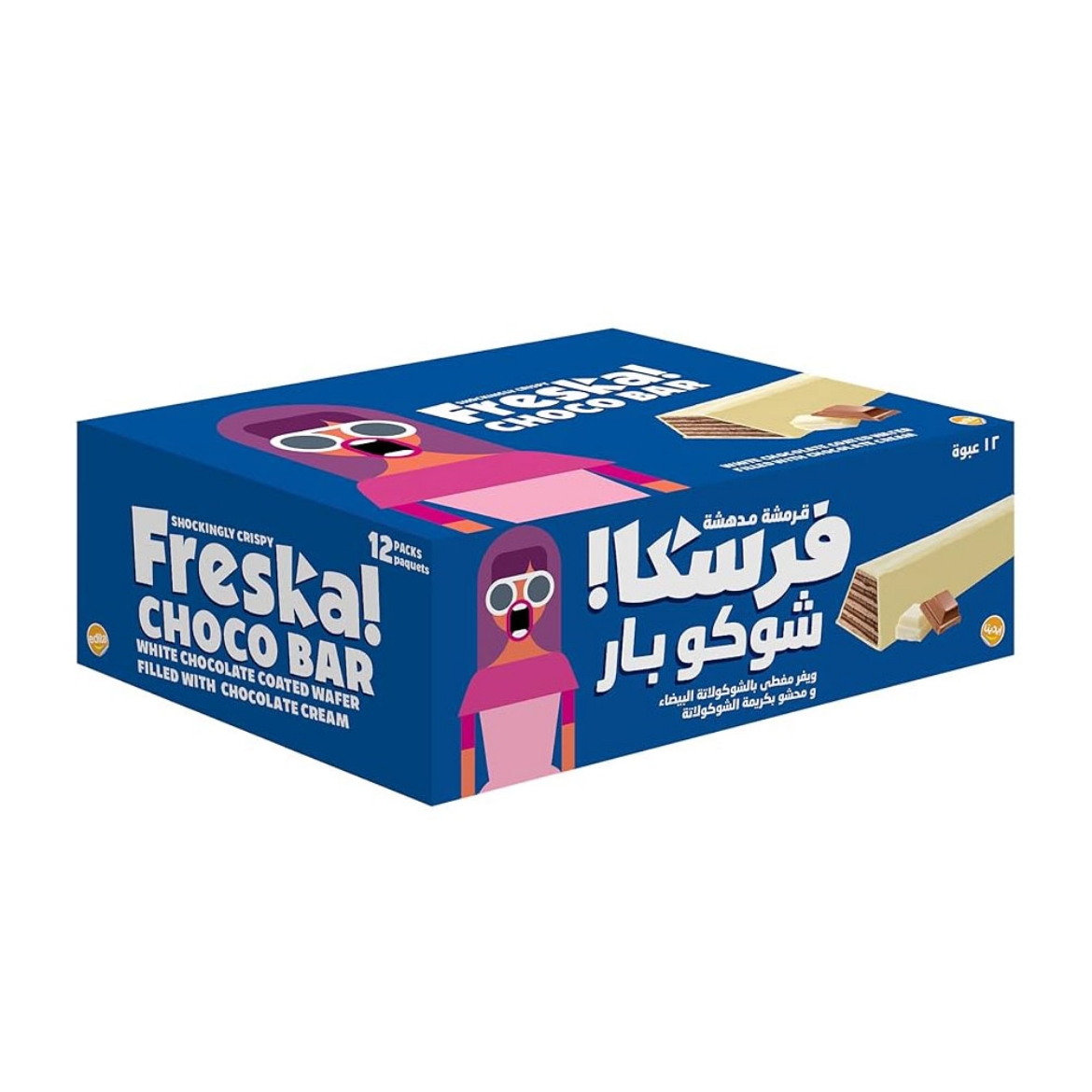 صورة فريسكا بسكويت ويفر شيكولاته بيضاء 1ق (ع×12)