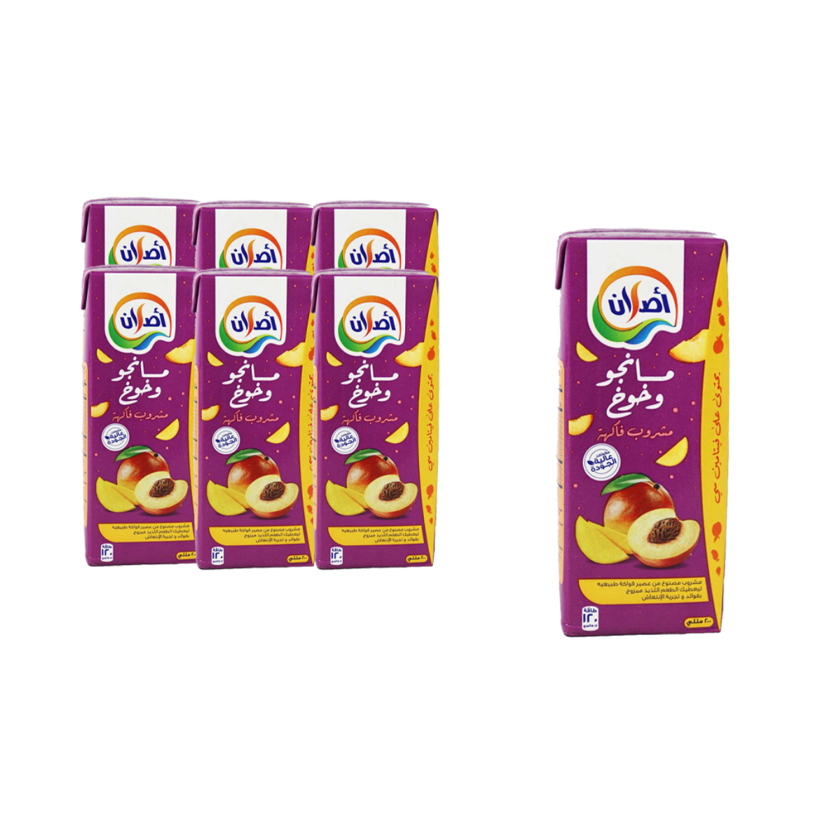 Picture of Aslan Mango & Peach Juice 200 ml (carton × 27 pcs)