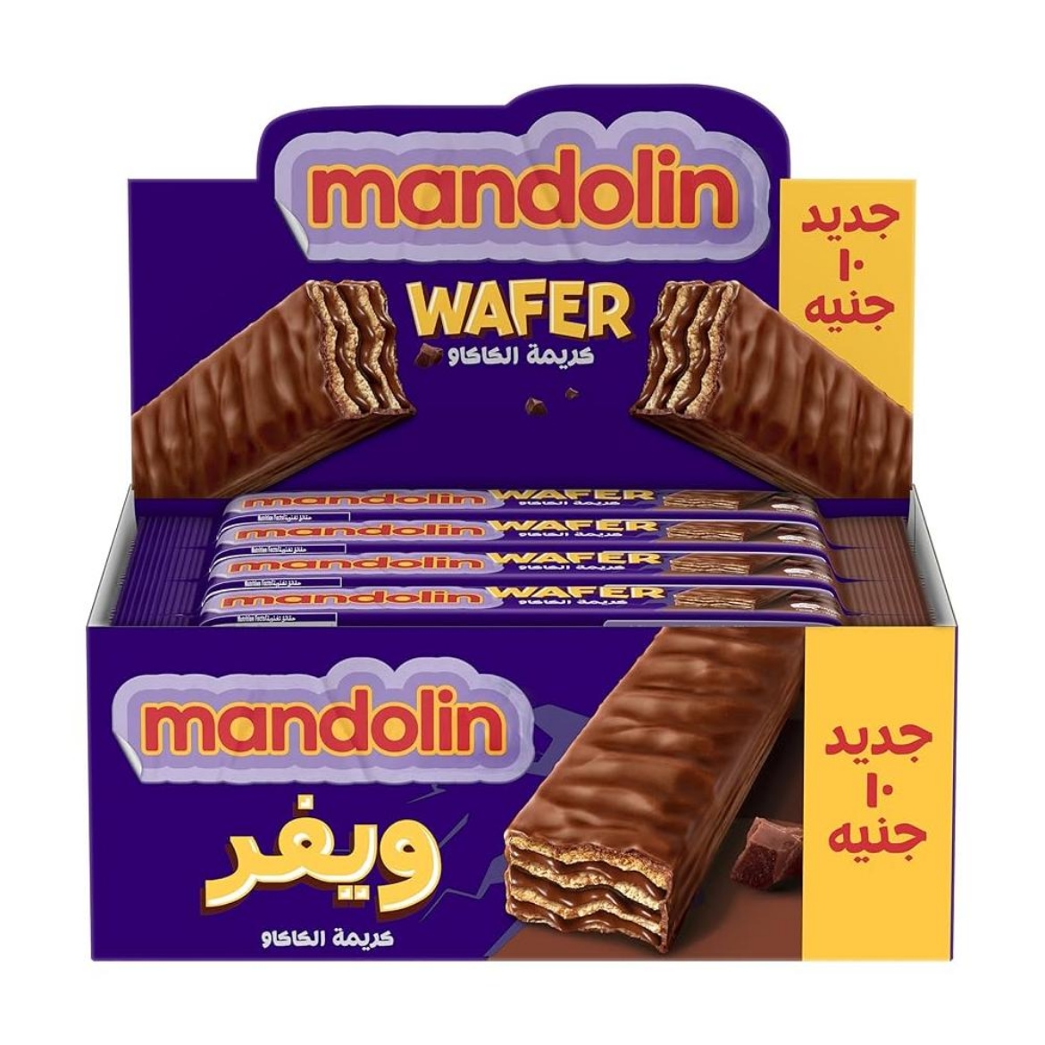Picture of Mandolin Wafers with Cocoa Cream and Covered with Chocolate 33g (Pack of 12)