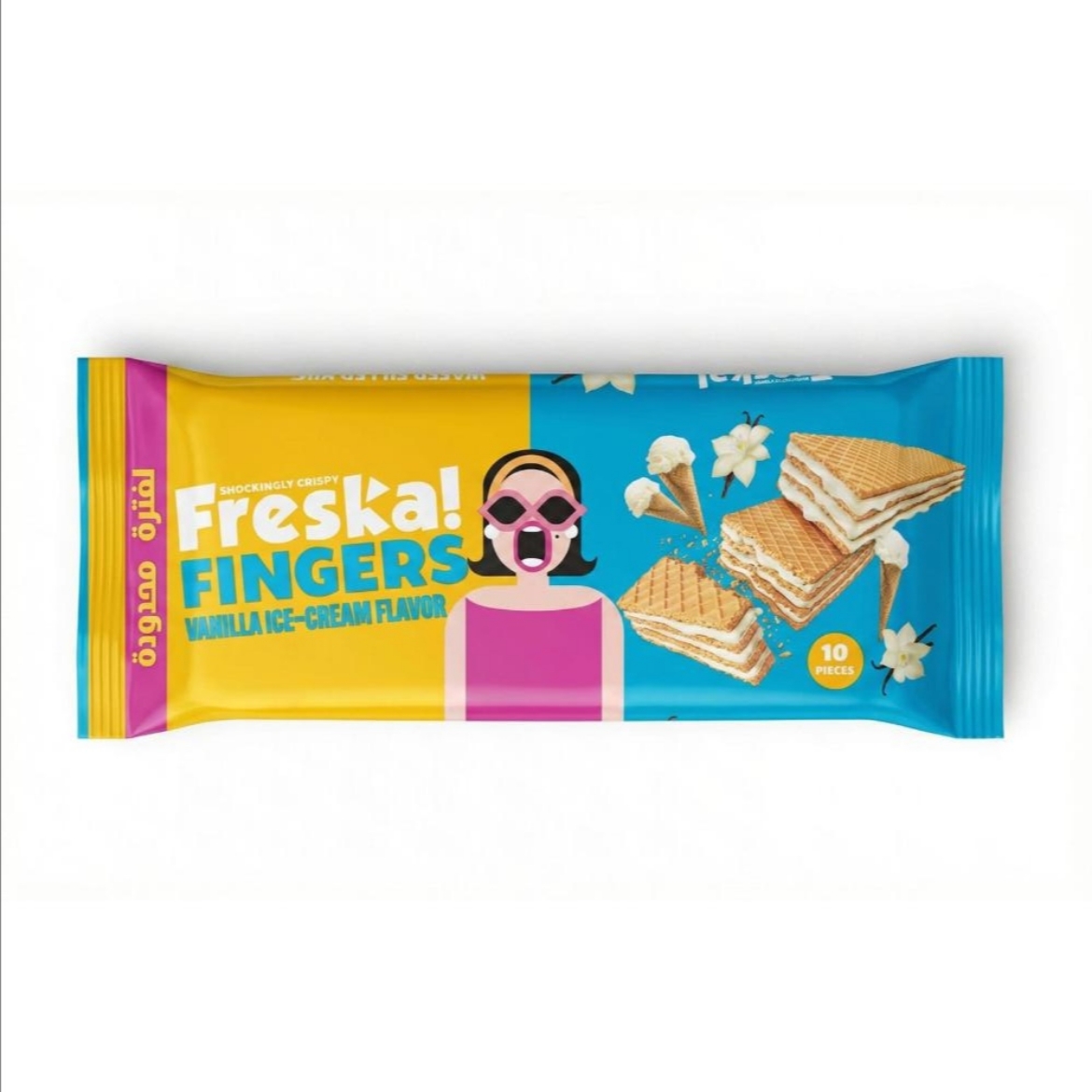 Picture of Fresca Wafer Finger Cookies Vanilla Ice Cream