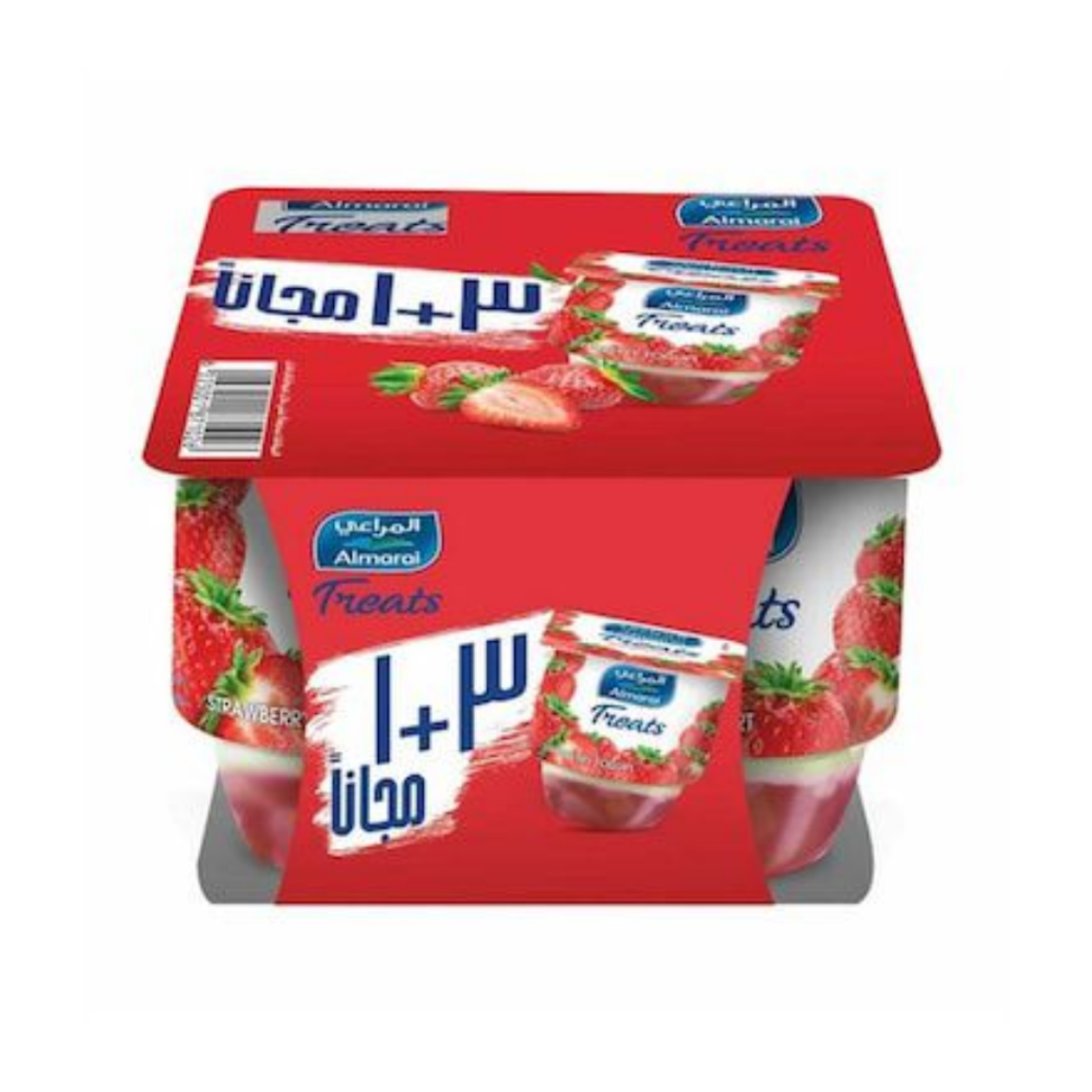 صورة المراعى زبادى تريتس فراولة 3+1مجانا 105جم