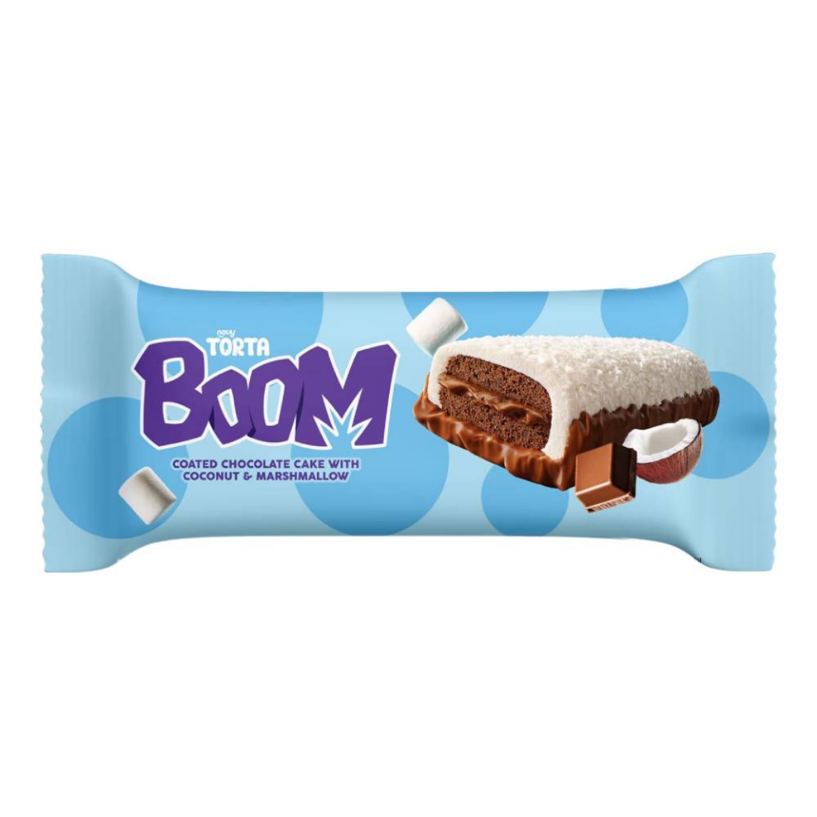 صورة تورتا بووم بجوز الهند والمارشيملو 50جم