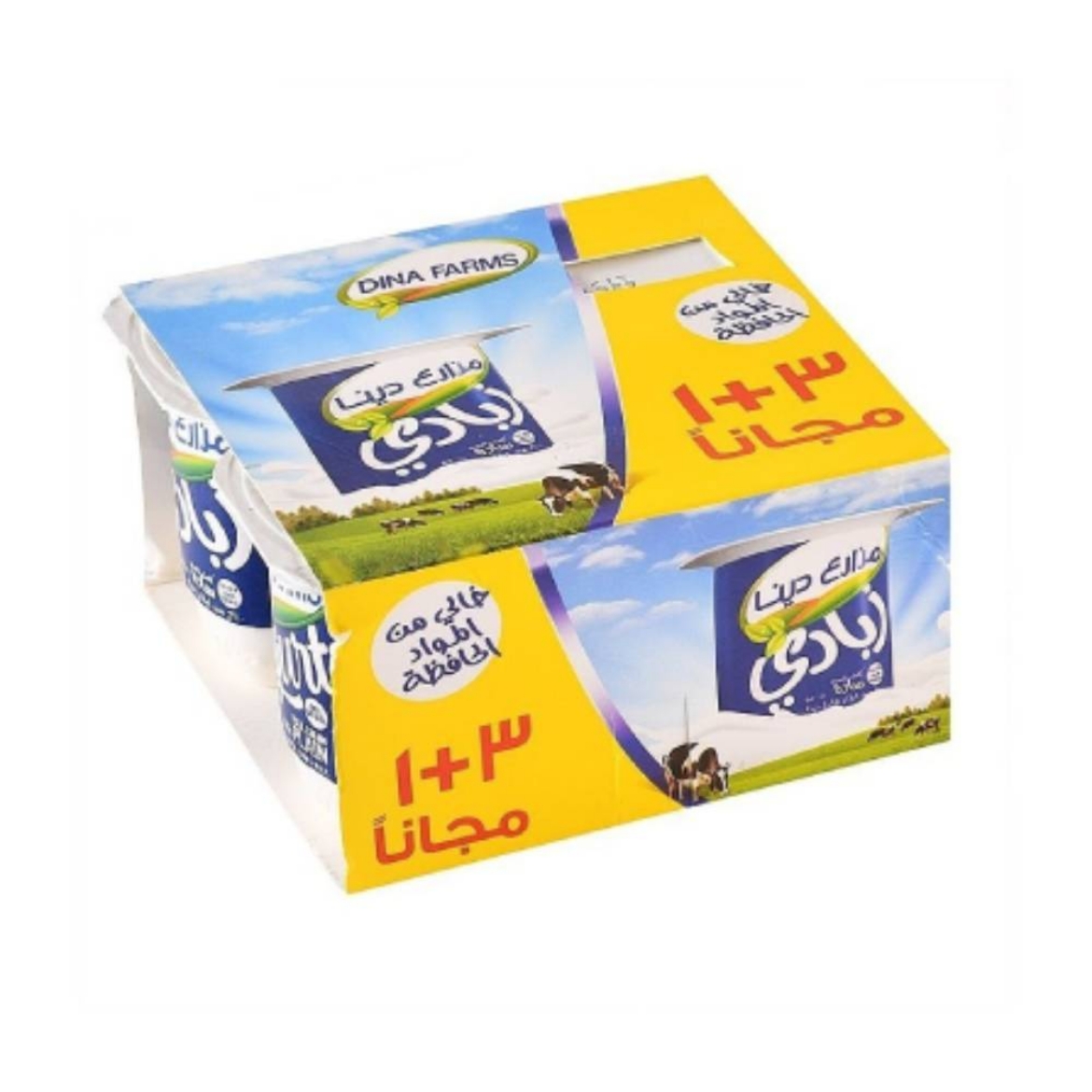 صورة مزارع دينا زبادى طبيعى3+1ق 105جم