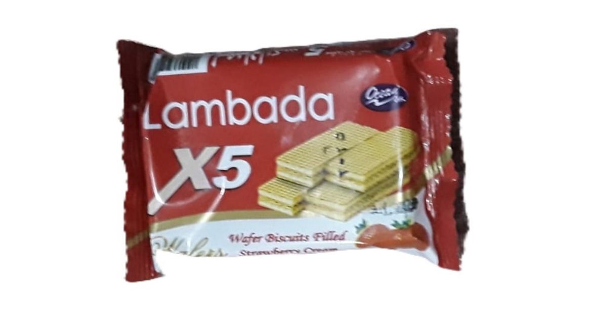 صورة لمبادا بسكويت x5 ويفر بكريمه الفراوله 4ق